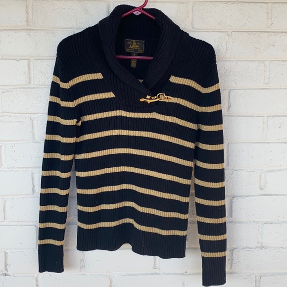 Ralph Lauren Tops - Ralph Lauren LRL Ribbed Knit Shawl Collar Sweater M
